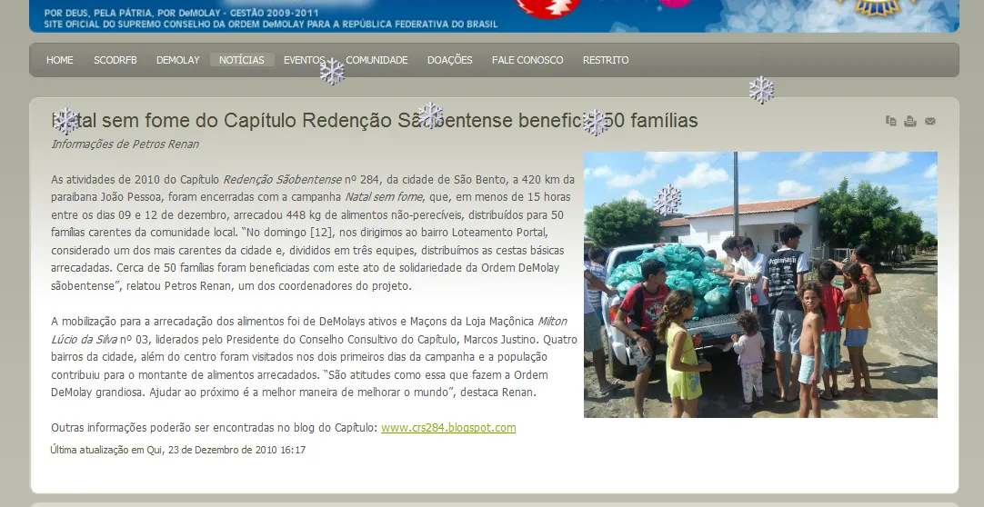 NOTICIA DO CAPÍTULO POSTADA NO DEMOLAY BRASIL!