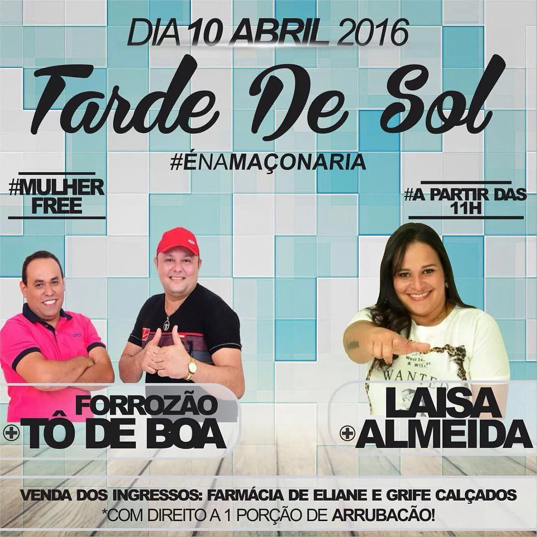 Dia 10 de abril, na Maçonaria Milton Lucio da Silva, a grande Tarde de sol com animação de…