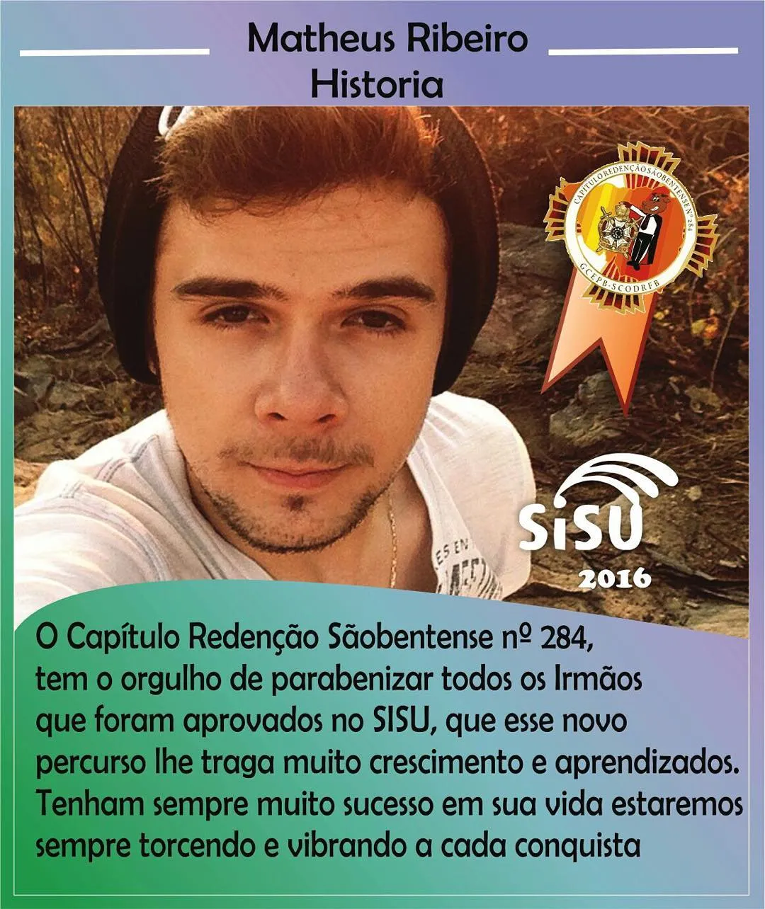 Parabéns ao irmão, pela conquista! 👏👏👏