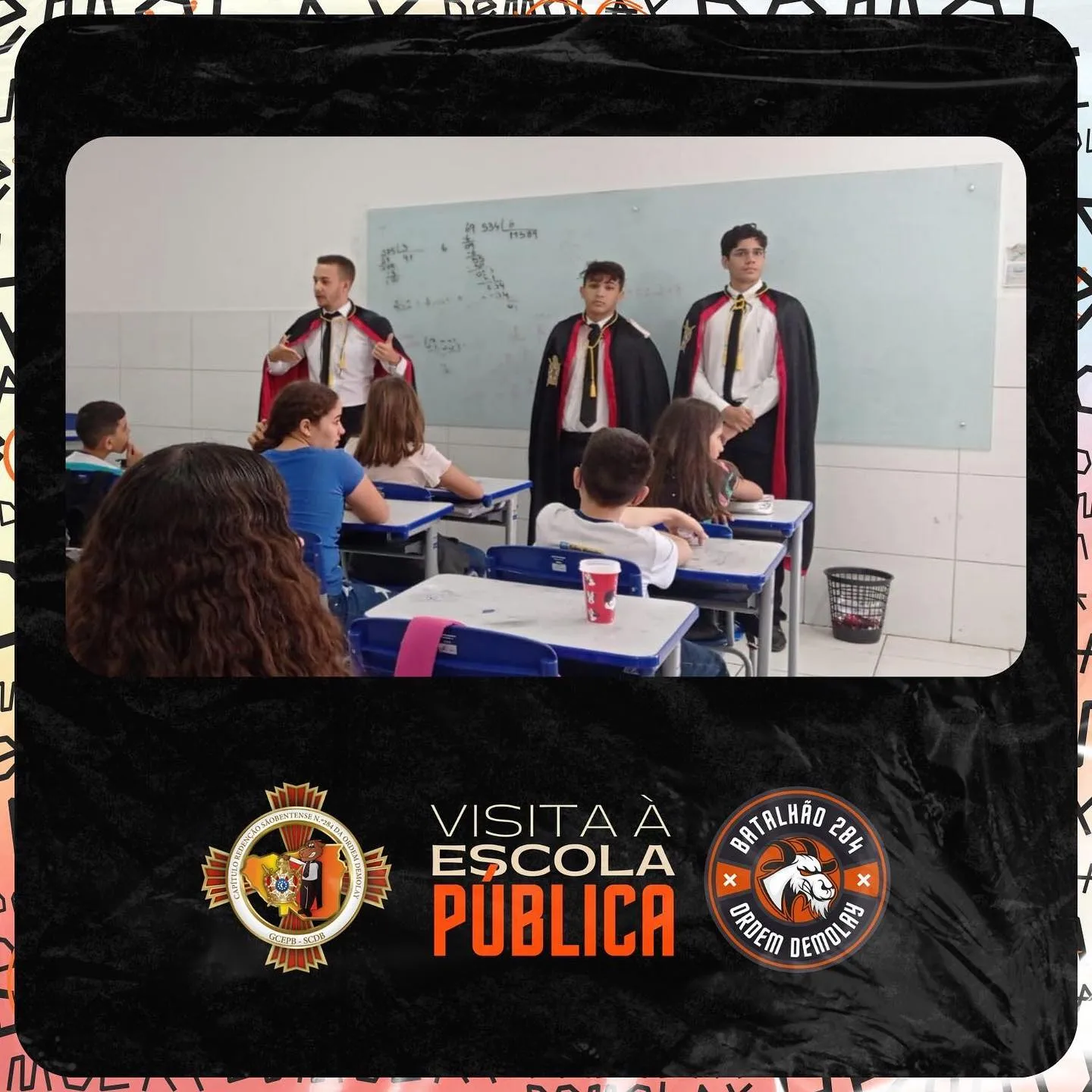 Salve, Demolay! Dia 26/07 fizemos uma visita à escola Maria Dulce com o objetivo de divulg…