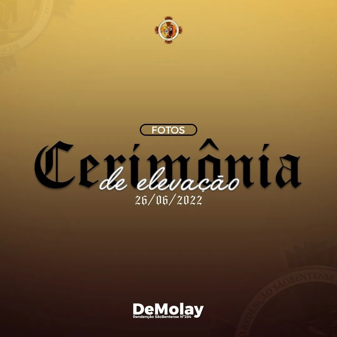O Capítulo Redenção Sãobentense nº284, teve a honra de mais uma cerimônia de elevação real…