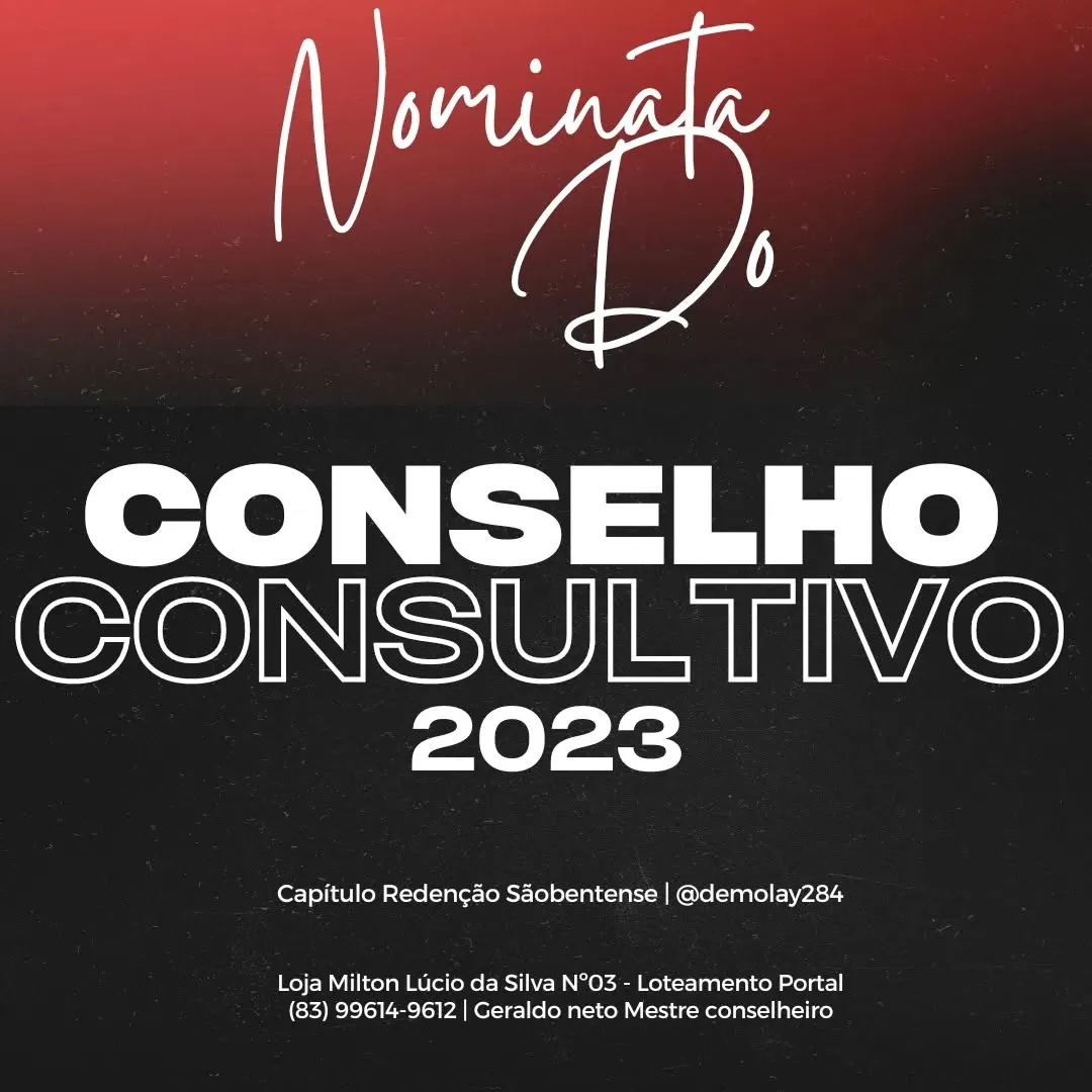Nominata do Conselho consultivo✅
