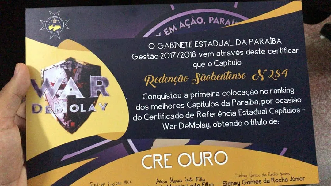 Acabamos de ser consagrados no XXVI Congresso Estadual da Ordem DeMolay, na cidade de Arei…
