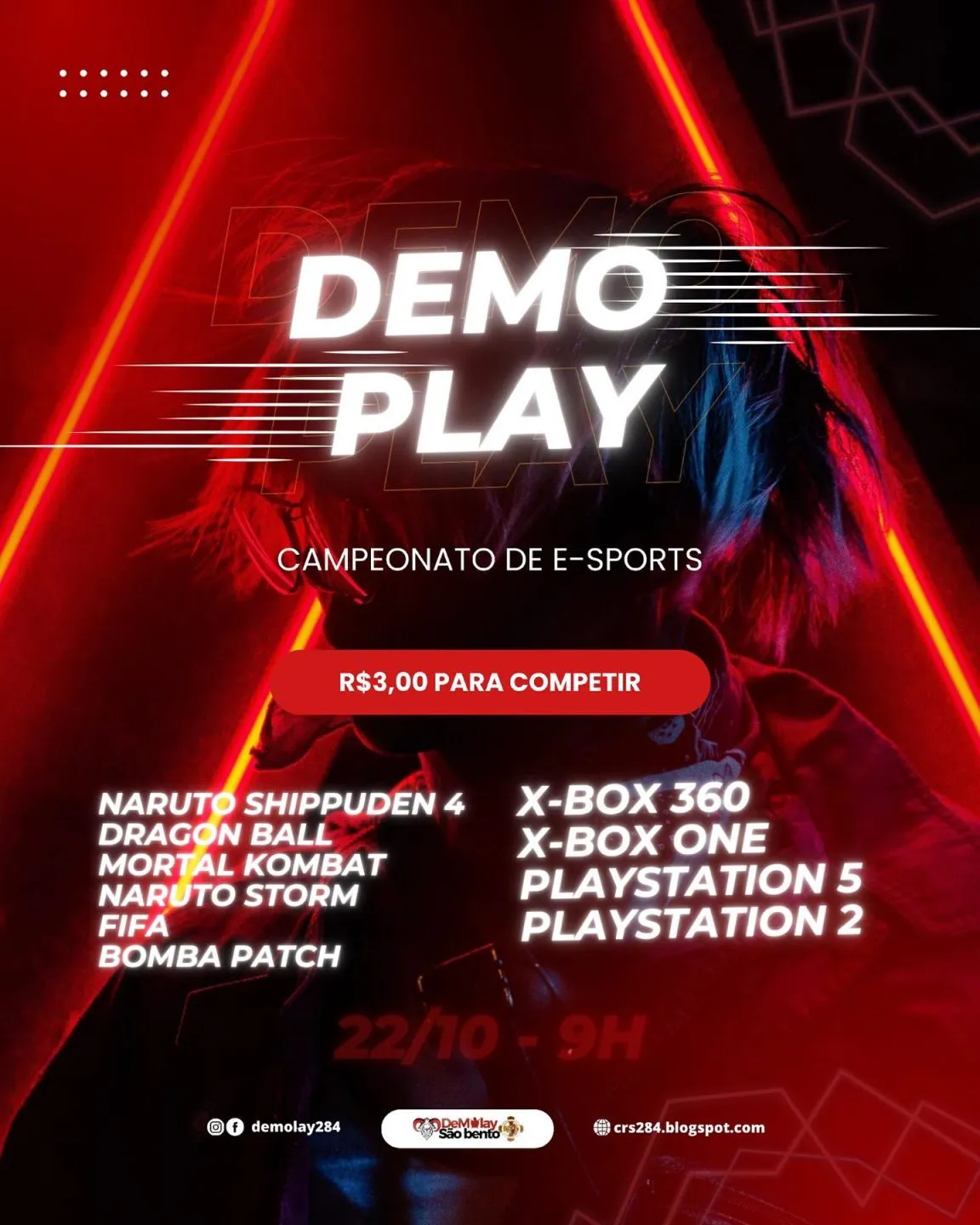 Hoje foi nosso grande Torneio de E-Sports: DEMOPLAY!! 🎮⚔️