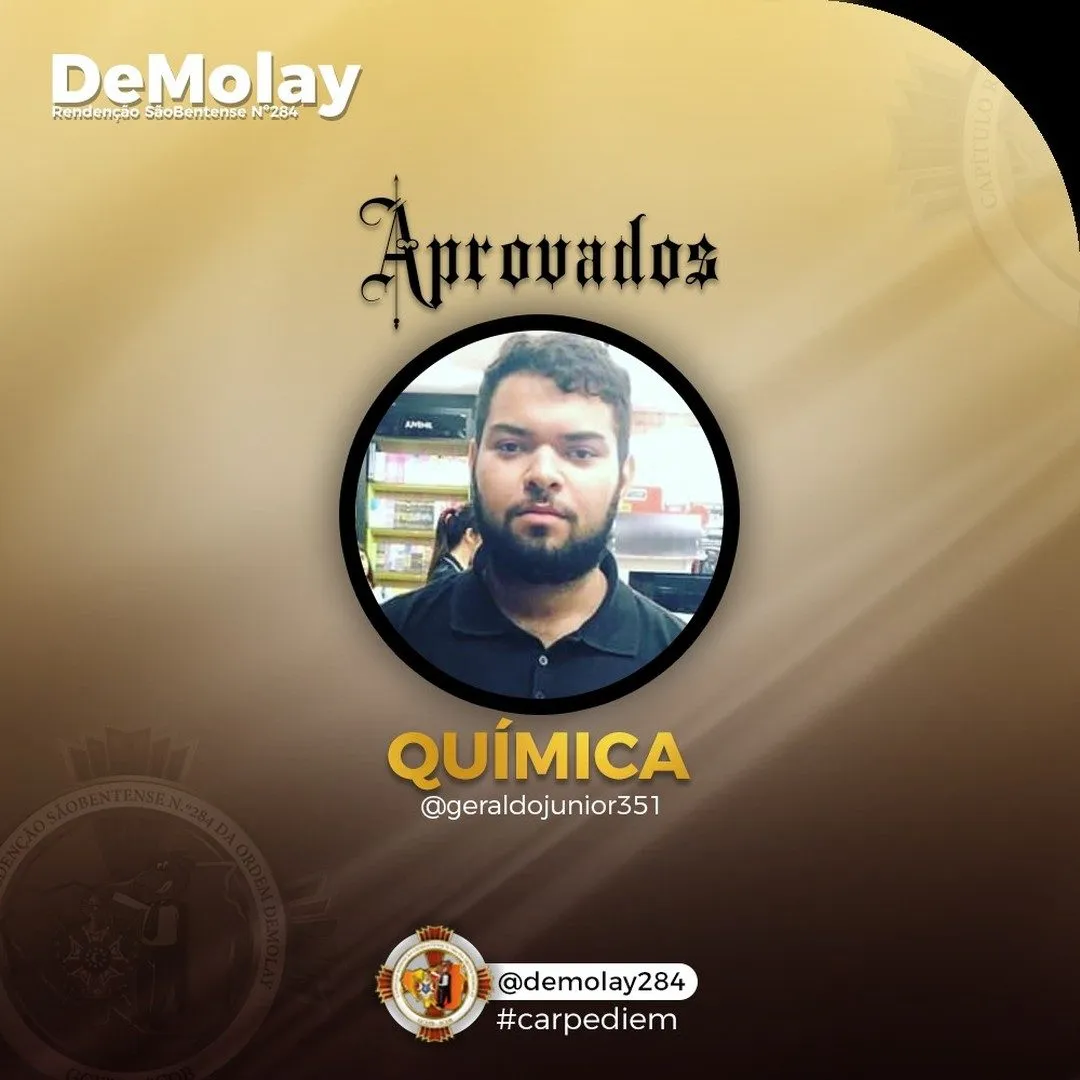 Parabéns ao irmão @geraldojunior351 , por sua aprovação!!!👏👏