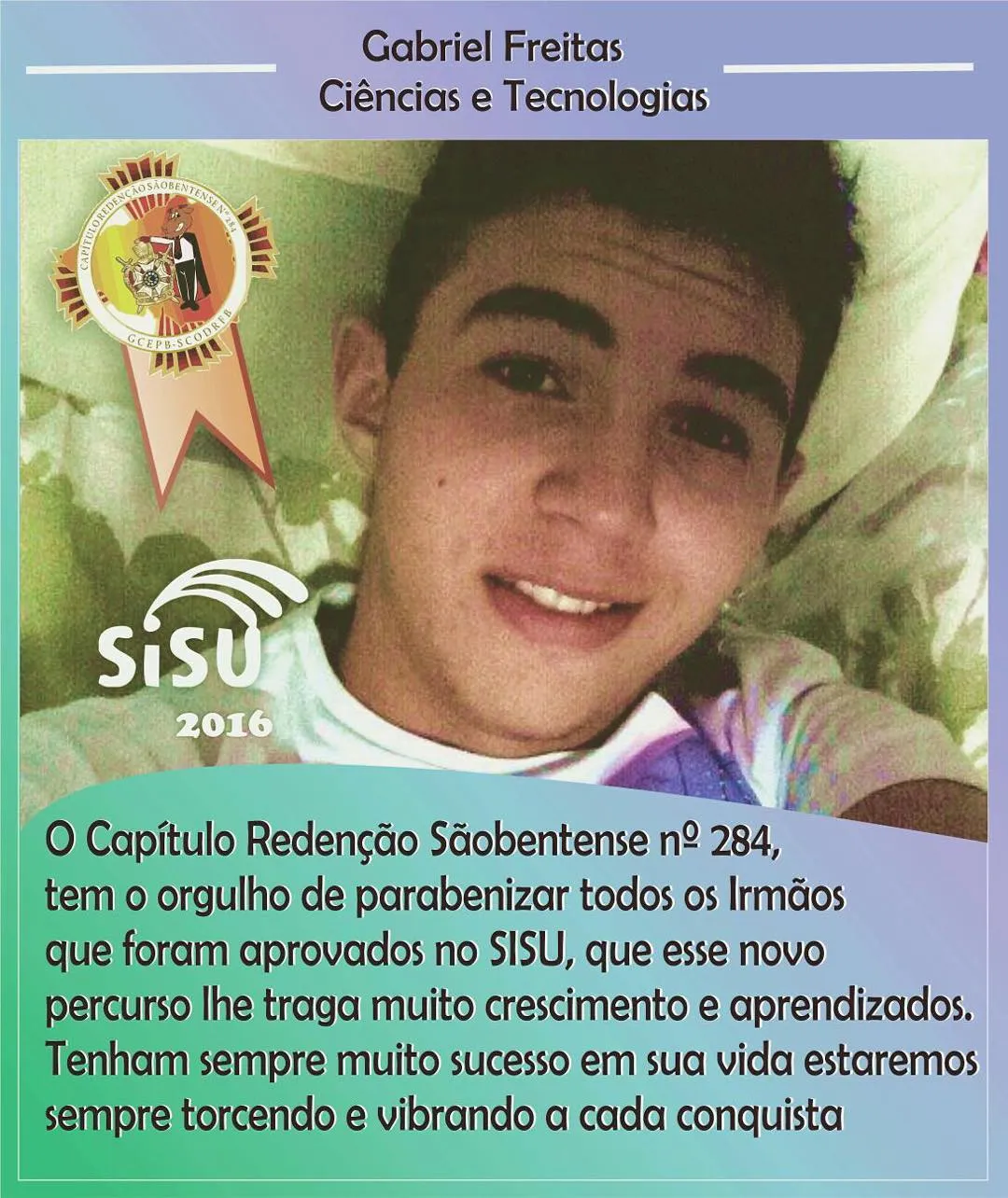 Parabéns pela conquista do irmão! 👏👏👏