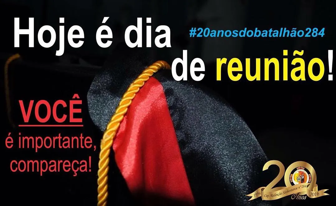 Não fique de fora! 😉 #CRS284 #20anosdobatalhao284 #Instademolay #SCODRFB