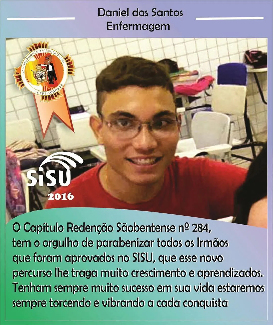 Parabéns ao irmão pela conquista! 👏👏👏